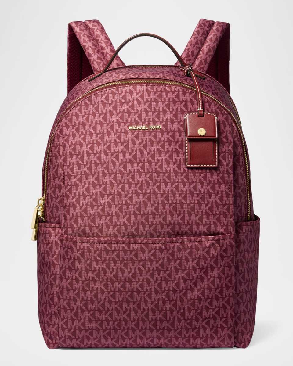 Sable Large Signature Logo Recycled Fabric Backpack
